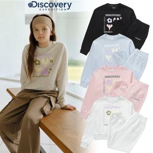 디스커버리키즈 DKAZ12054 여아 그래픽 맨투맨 세트