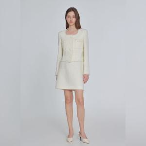 잇미샤 웨이스트 포인트 트위드 스커트 ITP9WSK550