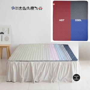 한일전기장판 파스텔 2인용 두꺼운 더블 반반 분리 난방 전기매트 카본 탄소 전자파 차단 세탁 항균 거실