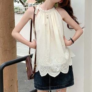 G126915_펀칭자수 A라인 민소매나시 블라우스