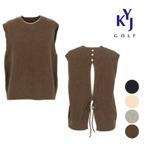가을겨울 뒷트임 리본 베스트 데일리 여성 니트 조끼 DPFLVE70