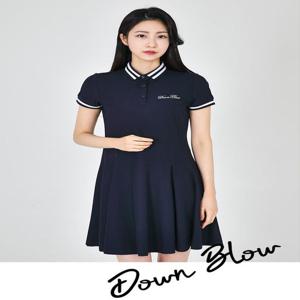 DBSSONA9000W 골프카라반팔플레어원피스