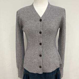 [플라스틱아일랜드]V넥 페플럼 가디건(PQ3KG962)