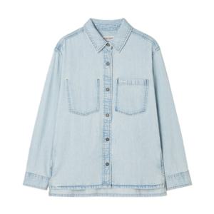 [게스(진)]여성 L톤 오버핏 데님 긴팔 셔츠(YPCD7201)