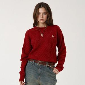 [후아유]여성 Steve Aran Cable Sweater WHKAF4T12F