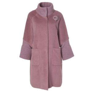 [조순희]로맨틱 니트블럭 핑크 코트 BFLWC468