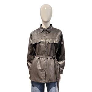 [페이지플린]카라넥 벨티드 레더 셔츠형자켓F5CJK006A