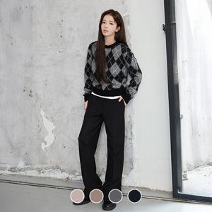 [지오다노/본사] 415917 노정의 기모 스트레이트 슬랙스