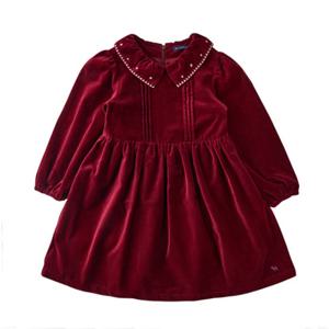 블루독스튜디오 [블루독](RD)홀리데이벨벳원피스 25C3540055  FW25겨울상품 키즈원피스