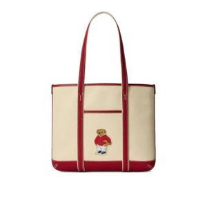 폴로 랄프로렌 베어 자수 캔버스 토트 백 428P08367