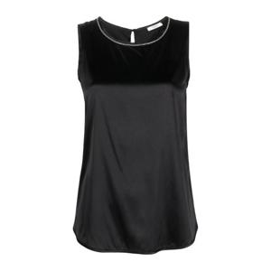 25 FW 페세리코 비즈 트리밍 민소매 실크 새틴 탑  S08893D02372 TP441846490