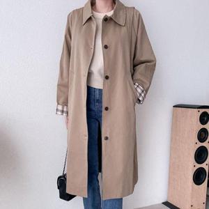 빅사이즈 502 모모롤업체크트렌치코트 DBNT794