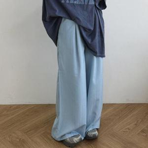 빅사이즈 507 바캉스핀턱주름통팬츠 DGBU820