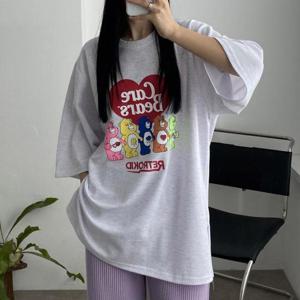 빅사이즈 507 하트케어베어오버티셔츠 DGBU887