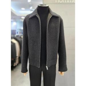 바쏘옴므 세이브존03 바쏘옴므 가을 겨울 차콜  블렌드 모직 블루종 점퍼 WSAFY4UA53A