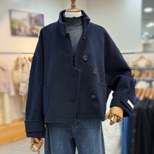 [써스데이아일랜드]하이넥 핸드메이드 코트 t248mjk232