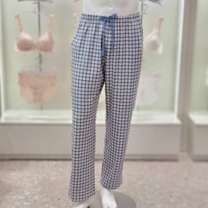 [엘르] 블루 홀랜드 체크 남성 9부 파자마 EEMEF932BU