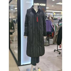 화이트호스 세이브존05 후드 등판 토끼털 구스 롱 코트 A34Y02