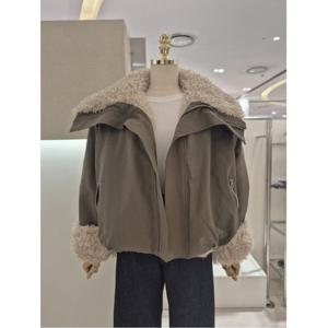 [AB.F.Z] 퍼 배색 항공 봄버 점퍼 (KSA1HU04A)