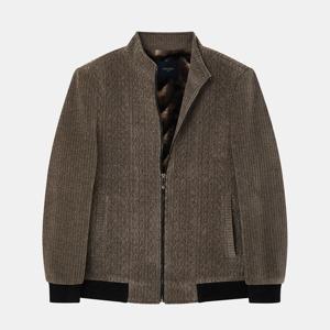 IKALOOK 자카드 보아털 블루종 점퍼 CJP153