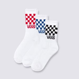 [VANS] 반스 남녀공용 클래식 체커 크루 삭스(화이트) VN000QBUWHT