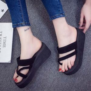 (HH)여성샌들 통굽쪼리 웨지힐 ZG-HL02