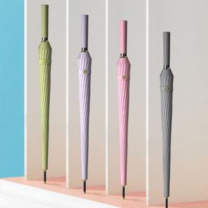 파스텔 16K 자동 장우산 예쁜 가죽핸들 가벼운 우산