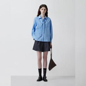 [쥬크]타이 코튼 블렌드 블라우스 (Z253MSC009)