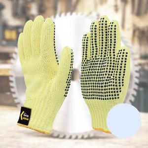 공의산업 7게이지 케블라 PVC 단면도트 장갑 M