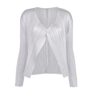 플리츠 플리즈 이세이 미야케 여성 베이직 플리츠 가디건 PP59JO