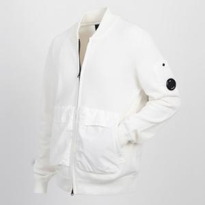 CP COMPANY COTTON MIXED BOMBER KNIT (16CMKN046A 005367M 103) (코튼 믹스드 봄버 니트)
