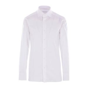 에르메네질도제냐 화이트 트로페오 코튼 포플린 셔츠 9MS0BA RC