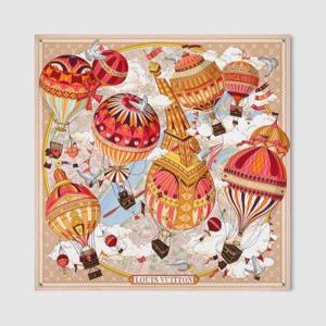 루이비통 스카프 프롬 더 클라우드 스퀘어 90 모노그램 다미에 M96873