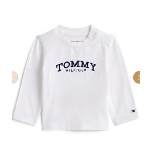 타미힐피거칠드런6  T42G0NKO270BT1 [베이지] 벨벳 로고 티셔츠