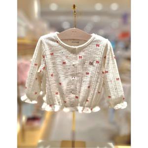 (밍크뮤10) 26봄신상 HK(CR)아미엘뮤리본가디건 (3617003102)