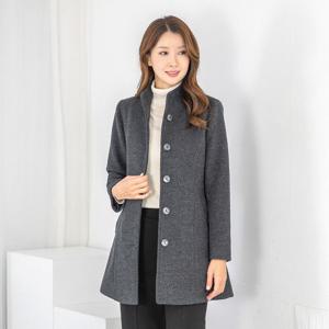 [모슬린]엄마옷 차이나 무지 울모직 하프코트 511FGH158 마담/중