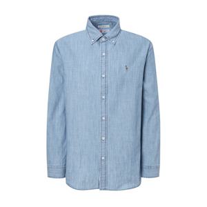 [헤지스]헤지스 블루 샴브레이 셔츠 HZSH5A208B1