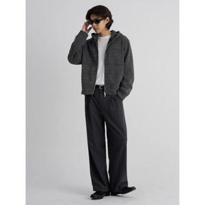 (456141MC54) [에잇세컨즈] 니트라이크 후드 풀집업  애쉬