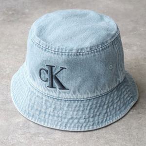 [캘빈클라인]CK 데님 엠브로이드 로고 버킷 햇 4G5019