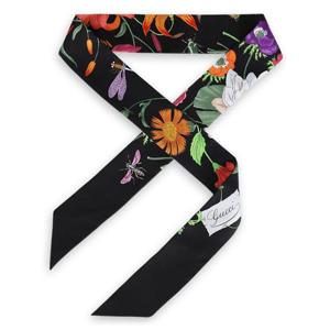 구찌 여성 플라워 프린팅 실크 스카프(블랙) 825121 3G001 1060