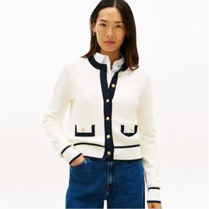 [타미힐피거(여성)]골드 버튼 티핑 가디건 T22G0KCD041WT1