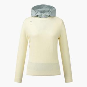 M 데상트골프웨어 GQC DQ11WFKP13-YELG 여성 2IN1 스웨터(후드) / Yellow