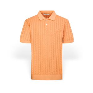 [헤지스] 남성 케이블패턴 카라 반팔니트 HZSW6B558O2