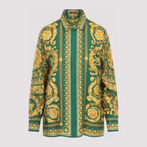 베르사체 프린트 패턴 실크 셔츠 1001360 1A04236 5GD10