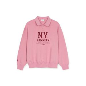 M MLB긴팔티 GQC 3AMTB0351-50PKP 베이직 쿠퍼스로고 메가오버핏 반집업 맨투맨 뉴욕양키스