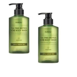 [쿤달] 쿤달 티트리 바이오틱스 아크네 바디워시 500ml x 2 애플그린티 바디 케어 진정 저자극