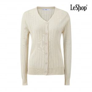 [르샵] Y 버튼 프런트 골지 니트 가디건 (BQ2KC001A)