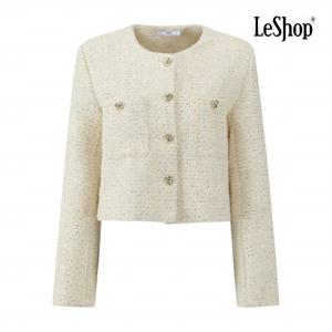 [르샵] 노카라 스팽글 트위드 자켓 (BQ2JK001A)
