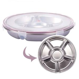 스텐락 클래식 원형 찬합 5호 (1100ml) 스텐밀폐용기