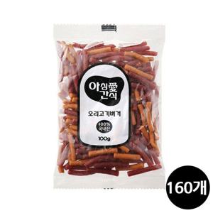 애완용품 아침애 모이스쳐 오리버거100g 160개입 1박스 강아지 간식